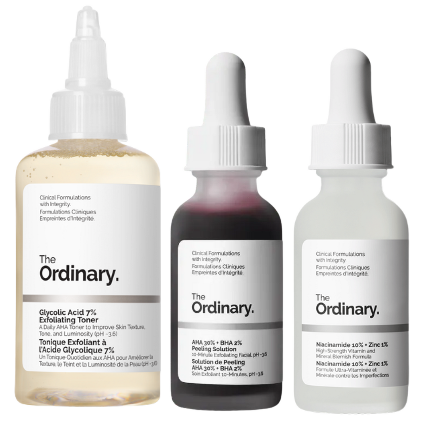 The Ordinary Glycolic Exfoliating Toner , Peeling Solution, Niacinamide