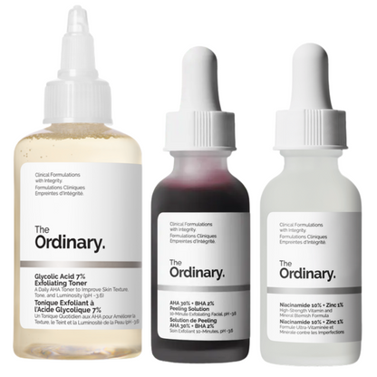 The Ordinary Glycolic Exfoliating Toner , Peeling Solution, Niacinamide